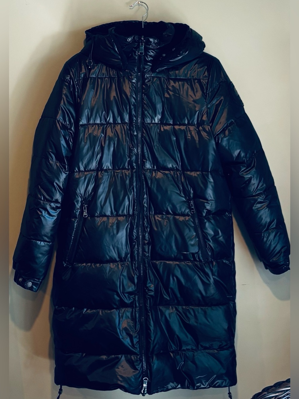 Pajar Long Black Reversible Puffer Coat